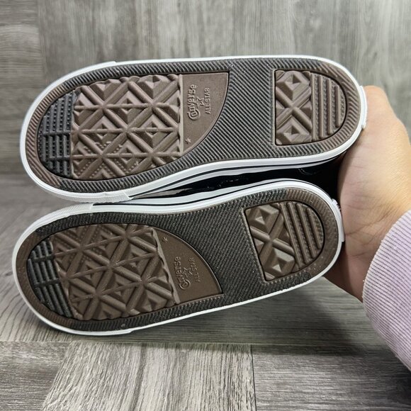 Converse CTAS Dainty Mary Jane Toddler size 7 Black White Slip On Shoes - Picture 8 of 9